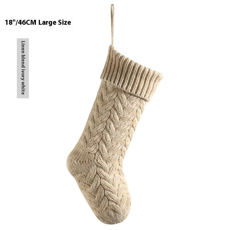 Christmas Decoration Layout Supplies Decorative Decorations Knitted Pendant Gift Bag Twist Large