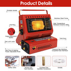 1Pc 2 In 1 Portable Butane Burner Heater Outdoor Butane Gas Heater Warmer Heating Cooking Stove Cooker For Camping Fishing RV Travel Fedex Shipping