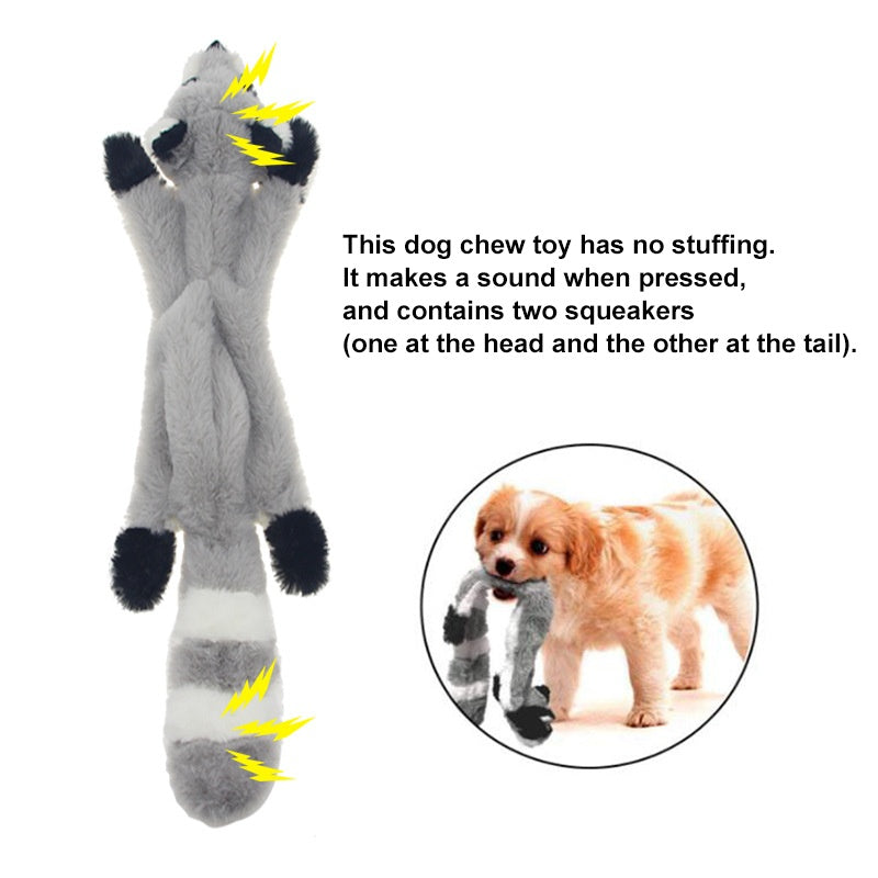 Pack of 5 - Dog Squeaky Toys Pet Crinkle Toy No Stuffing Animals Soft Plush Dog Chew Toys For Medium And Large Dogs