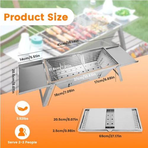 3 In 1 Foldable Charcoal Grill