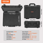 Hard Pistol Cases With Pre-Cut PU Foam, Waterproof Dustproof Hard Gun Case For 1 Pistol,  Lockable Pistol Case, Black