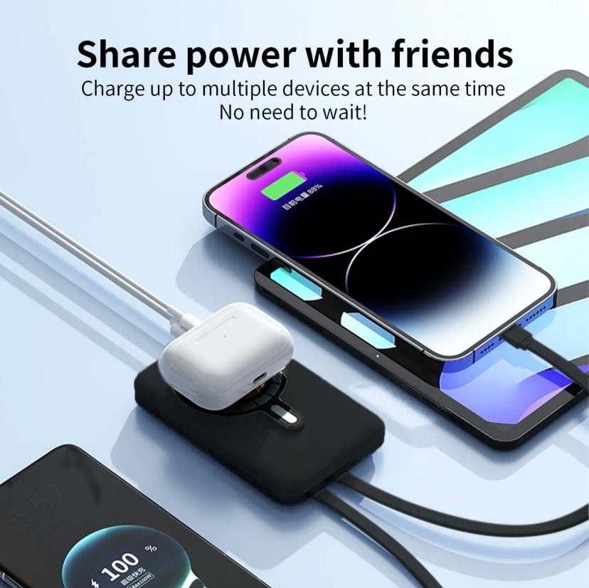 Mag-Safe Magnetic Power Bank Portable Wireless Fast Charger 10000mAh Type - C Cable LED Display 22.5W PD Fast Charging Lighting Mag-Safe Battery Pack For IPhone15 14 13 12 Mini Pro Pro Max Devices Digital