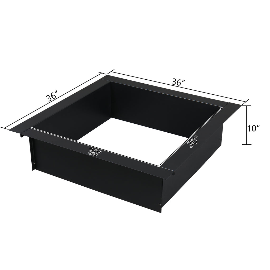 Ring Of Fire 36in, Wrought-wrought, Square, Black
