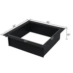 Ring Of Fire 36in, Wrought-wrought, Square, Black