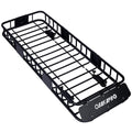 Roof Luggage Rack Basket, 64 Inch Black Steel