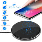 For iPhone Wireless Charger Qi Certified Ultra Slim 5W Charging Pad