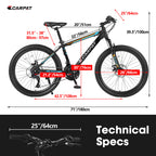 ECARPAT Mountain Bike Bicycle S26102 BLACK-BLUE