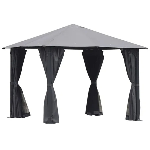 Patio Gazebo 10ft X 10ft Patio Gazebo-Black-AS