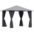 Patio Gazebo 10ft X 10ft Patio Gazebo-Black-AS