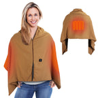 Big Savings 1Pc 79x24In USB Heated Shawl With Teasel Wearable Heating Blanket Electric Throw Wrap Indoor Outdoor With Zipper 3 Heating Levels Machine Washable For Outdoor Home Office