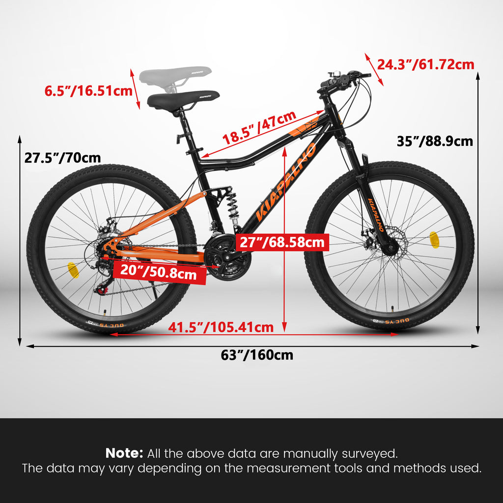 KIAPALNO Bicycle A26336-BLACK-ORANGE-JXN