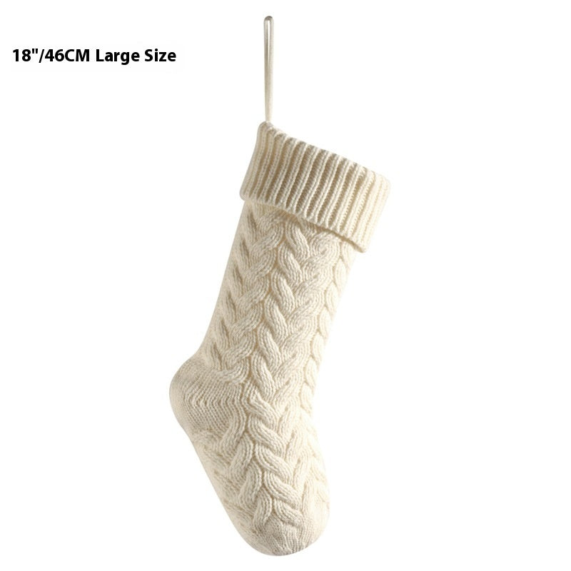 Christmas Decoration Layout Supplies Decorative Decorations Knitted Pendant Gift Bag Twist Large