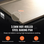 Commercial Griddle On Cart, 36' Heavy Duty Manual Flat Top Griddle, Outdoor Cooking Station With Side Shelves, Steel Natural Gas Griddle, 4-Burners Restaurant Portable Tested ToStandards