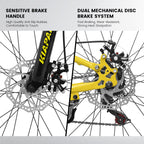 KIAPALNO Mountain Bike Bicycle A26336-BLACK-GOLDEN-JXN