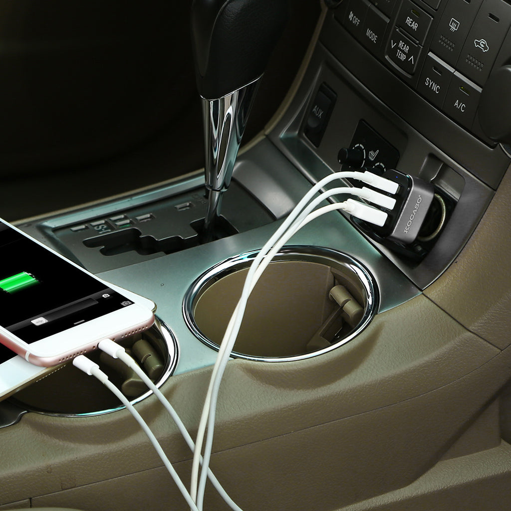 Car Charger 1Pc 3Port USB Car Charger 30W 5.5A For IOS Phone 16 15 14 And More