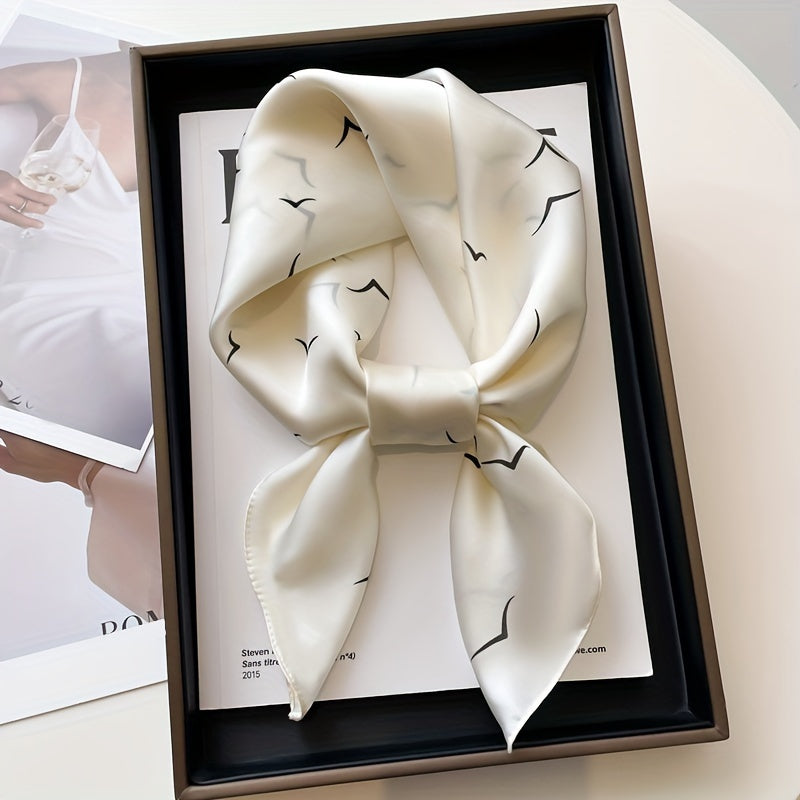 Silk Scarf Crafted From Imitation Silk Fabric, This Soft Shawl Is The Perfect Lightweight Accessory For Spring And Autumn. It Is Ideal For Women's Sun Protection And Is Ideal For Outdoor Activities