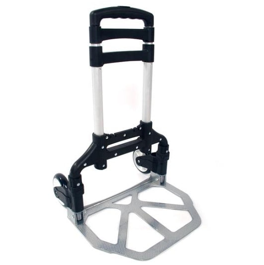 Trolley Portable, Foldable, Telescopic Trolley, Trolley, Luggage Cart, Black