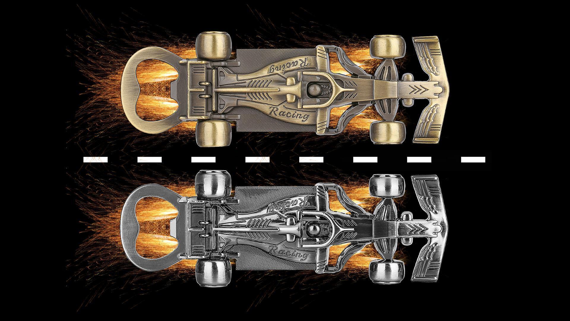 Exquisite Racing Bottle Opener,Meticulously Designed And Made Of Durable Materials, Perfect For Opening Bottles During Sports Events, Parties, Or At Home. Includes A Black Drawstring Bag.