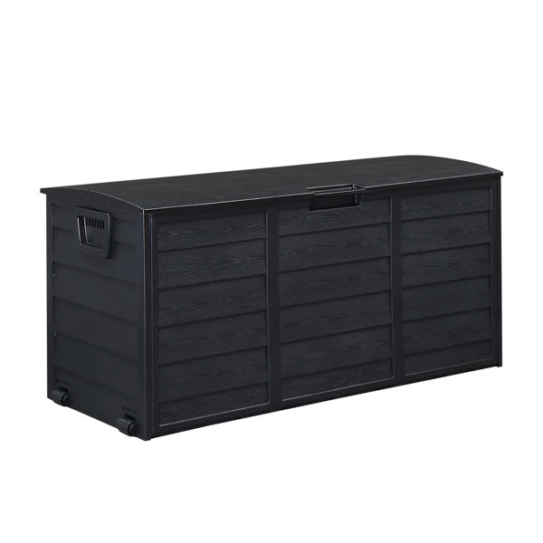 Courtyard Storage Box With Two Wheels Pure Black