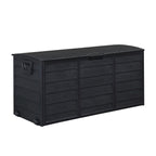 Courtyard Storage Box With Two Wheels Pure Black
