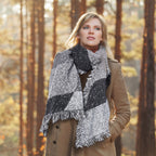 1Pc Women Winter Warm Scarf 74.8x25.6In Long Soft Knitted Shawl Extra Thick Plaid Blanket Wrap Cape