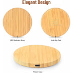 Bamboo Vertical Wireless Charging, Home, Office, Travel Universal, Dual-coil Design, Horizontal And Vertical Screen Can Be Charged, Compatible With All Kinds Of Wireless Charging Equipment