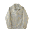 Short Hot Gold Shiny Jacket Men's Flash Luster Sense Lapel Jacket