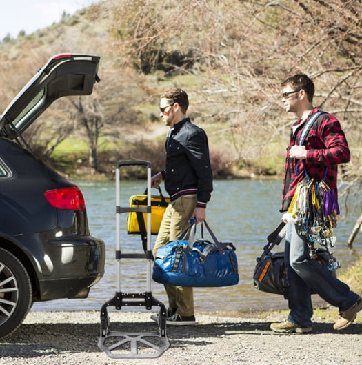 Trolley Portable, Foldable, Telescopic Trolley, Trolley, Luggage Cart, Black