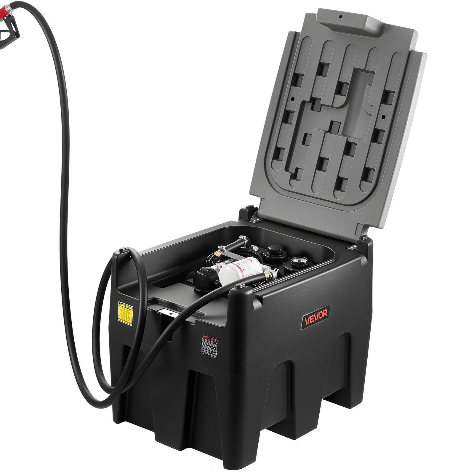 Portable Tank 58 Gal Fuel Tank With 12V Transfer 10 GPM Black