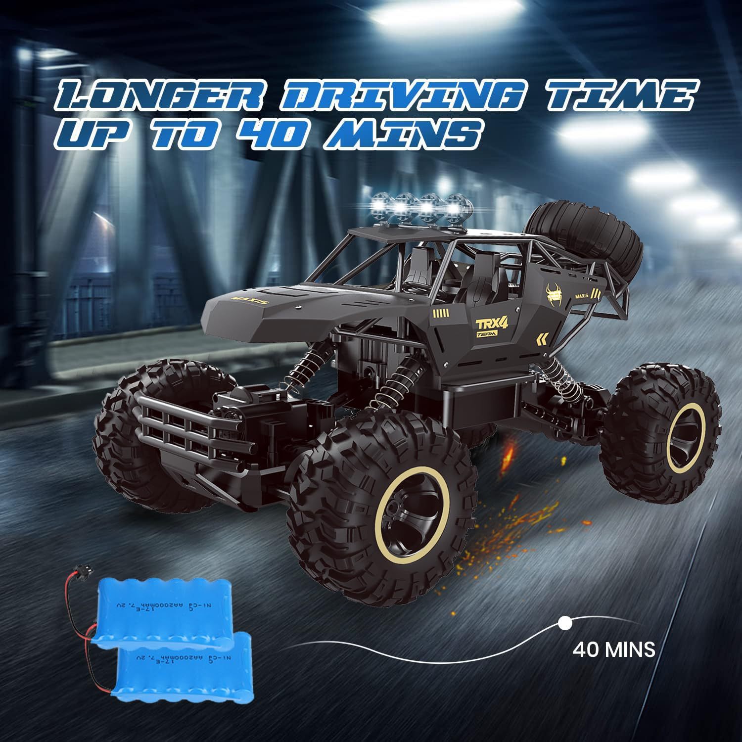 NEW 4DRC Truck Rock Climbing Car  Rock Crawler Rechargeable Off Road Truck 4WD , Metal Shell LED Headlights RC Remote Control Off Road Car Truck, Logistics Is Randomly Sent By UPS,USP.