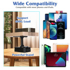iPhone iPad 1Pc 4 In 1 Foldable Wireless Speaker Phone Stand With Power Bank 360Degree Rotatable Stand Wireless Speaker 5000mAh Battery RGB Light For iPhone iPad