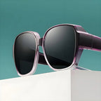 Big Savings Unisex Dual-Use Clip-On Fashion Glasses - Crystals, Stylish Rectangular Design, Unisex, Driving Accessories, Eyewear Accessories