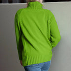 Loose Fit Mock Turtleneck Sweater For Women, 2025 Fall Trendy Long Sleeve Knit Pullover Tops