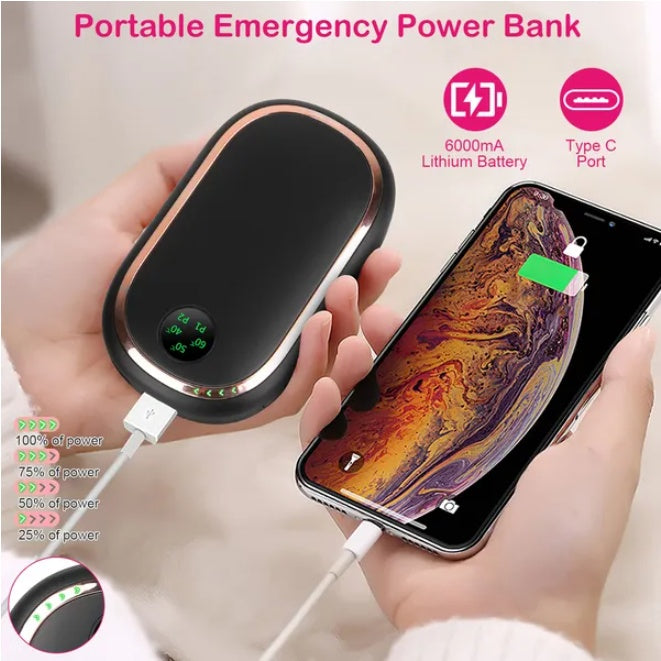 Rechargeable & Portable Power Bank for Mobile with Hand Warmer
