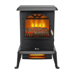 Vertical Fireplace HT1108 1500w Vertical Fireplace Machinery Fake Firewood Single Color 2 Quartz Tubes Black