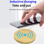 Bamboo Vertical Wireless Charging, Home, Office, Travel Universal, Dual-coil Design, Horizontal And Vertical Screen Can Be Charged, Compatible With All Kinds Of Wireless Charging Equipment