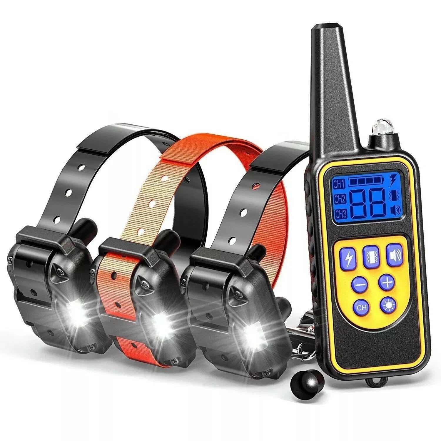 Dog Training Collar 3000 FT Rechargeable Remote PET Shock Trainer Waterproof US