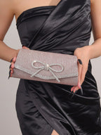 Bow Evening Bag Sparkly Clutch Purses For Women Wedding Glitter Rhinestone Party Prom Purse Dressy Clutch Bags