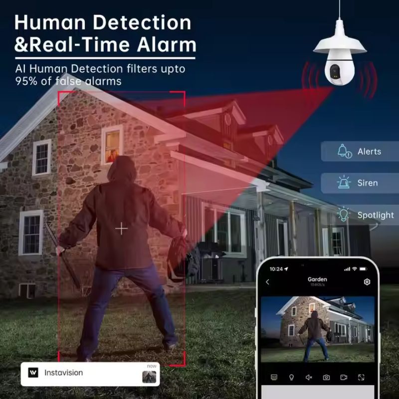 Bulb Cam 3MP 360 WESECUU