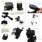 Professional Mobile & Camera Tripod Stand Holder Mount For Cell Phone, Portable Tripod, Mobile Phone Live Stream Holder, Camera Tripod