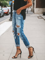 New Women's Denim Pants 2025 New Women's Denim Pants, Ripped Jeans, Low Rise Jeans