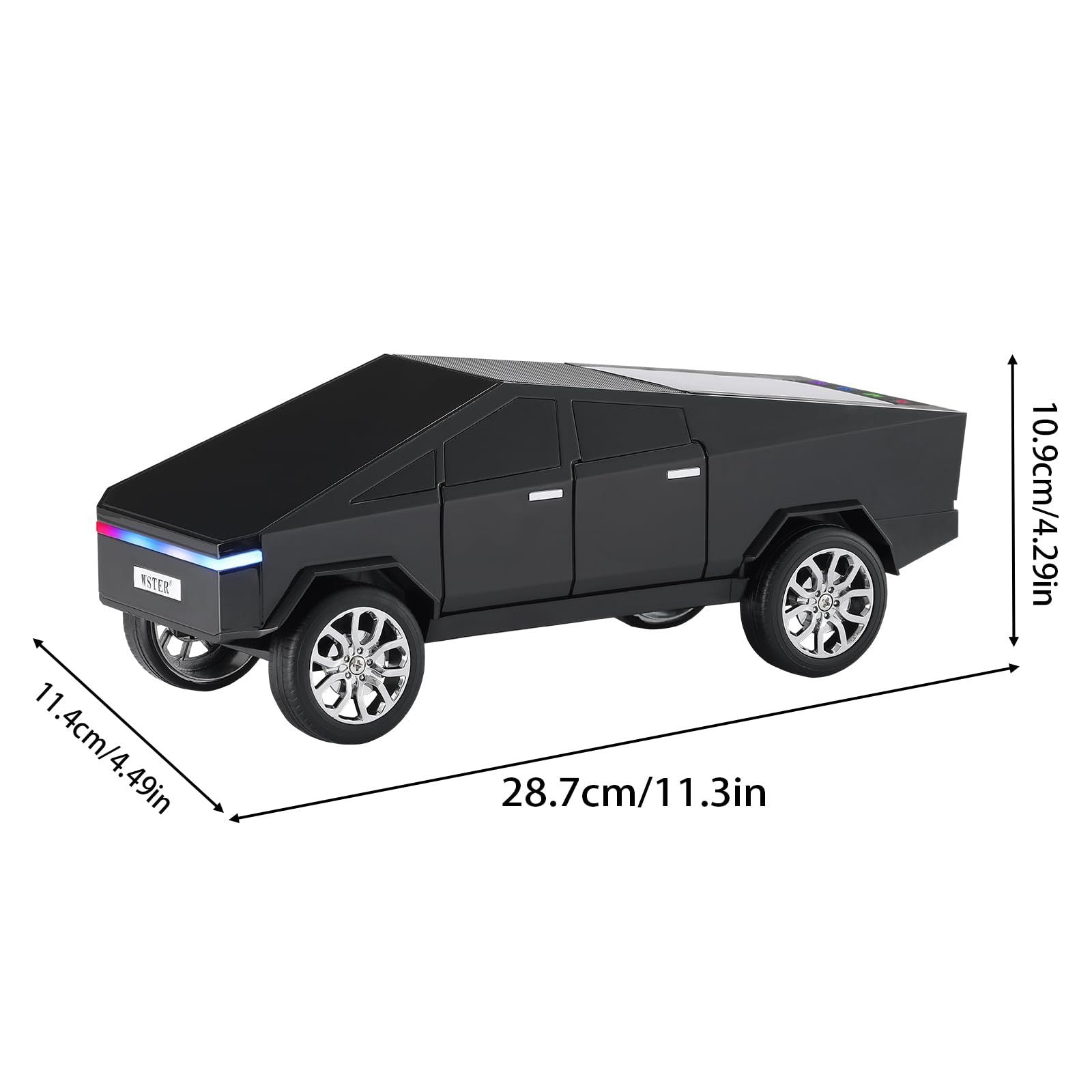 Portable Speaker With Display WS-580 Bluetooth Pickup Truck, High-definition Sound, TWS Pairing, FM Radio, Built-in Microphone For Hands-free Calls, A Surprising Gift For Car Enthusiasts