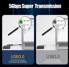 USB 3.0 A Male To Male Data Cable Super Speed Transfer Power Charger Metal 6ft