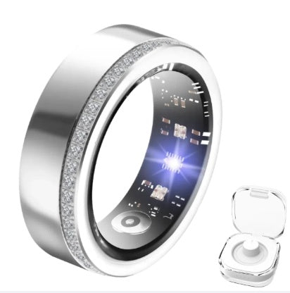 New Silver Edge Diamond Smart Ring 2025 New Silver Edge Diamond Smart Ring Fitness Tracker