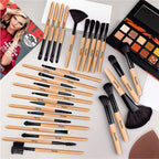Portable 32-piece Makeup Brush Set That's Perfect For Travel, Business Trips, And Outdoor Makeup.