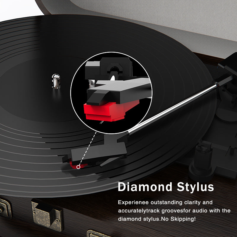 Record Player A3, Turntable, Record Player With 2 Stereo Speakers-