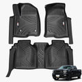 Black Friday Sale MKR Floor Mats For Chevy Silverado GMC Sierra 1500 2019-2025, 2020-2025 SLV SRA 2500 3500 HD Crew Cab With Rear Under-Seat Storage