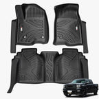 Black Friday Sale MKR Floor Mats For Chevy Silverado GMC Sierra 1500 2019-2025, 2020-2025 SLV SRA 2500 3500 HD Crew Cab With Rear Under-Seat Storage