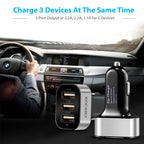 Car Charger 1Pc 3Port USB Car Charger 30W 5.5A For IOS Phone 16 15 14 And More