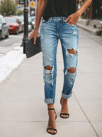 New Women's Denim Pants 2025 New Women's Denim Pants, Ripped Jeans, Low Rise Jeans